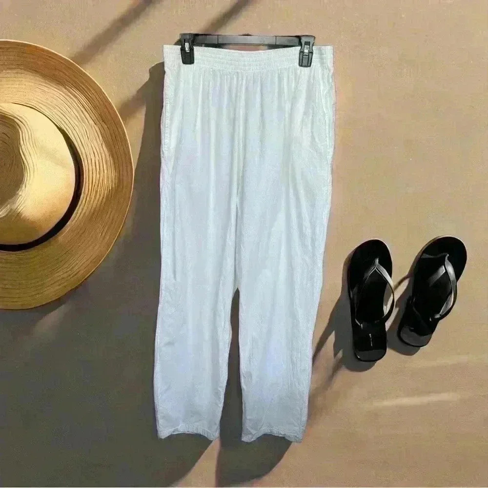 White lose pants
